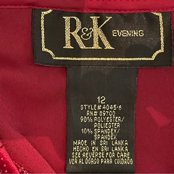 R & K Evening Metallic Red Velvet Cardigan & Camisole Set NWOT Size 12 - Picture 13 of 15